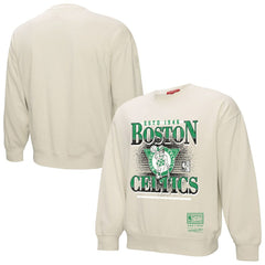 Boston Celtics Women's Oversprayed Pullover Sweatshirt Cream - NBA