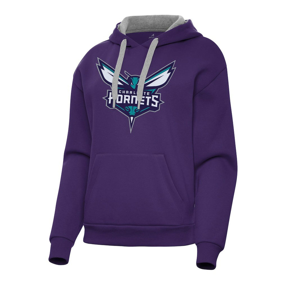 Charlotte Hornets Antigua Women's Victory Pullover Hoodie Purple - NBA