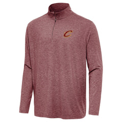 Cleveland Cavaliers Antigua Hunk Quarter-Zip Top Heather Wine - NBA