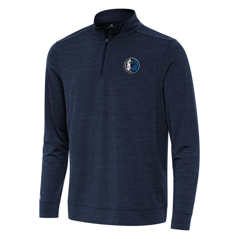 Dallas Mavericks Antigua Bright Quarter-Zip Top Heather Navy - NBA
