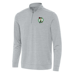 Boston Celtics Antigua Bright Quarter-Zip Top Heather Gray - NBA