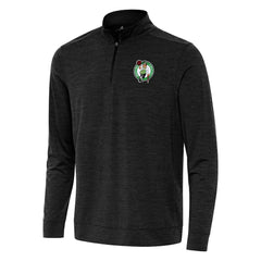 Boston Celtics Antigua Bright Quarter-Zip Top Heather Black - NBA