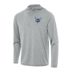 Charlotte Hornets Antigua Tidy Quarter-Zip Hoodie Heather Gray - NBA