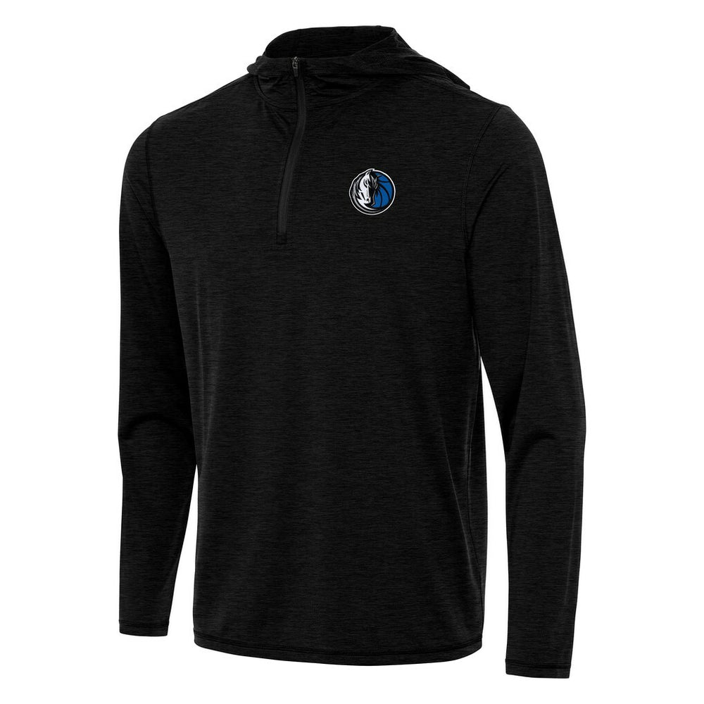 Dallas Mavericks Antigua Tidy Quarter-Zip Hoodie Heather Black - NBA