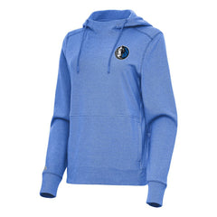 Dallas Mavericks Antigua Women's Justice Pullover Hoodie Heather Blue - NBA