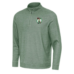 Boston Celtics Antigua Subtle Quarter-Zip Sweatshirt Hunter Green - NBA