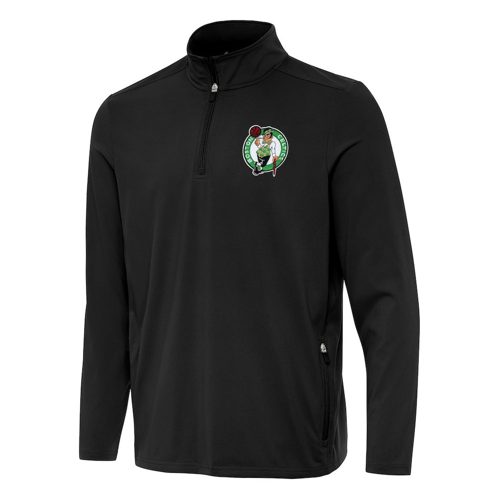 Boston Celtics Antigua Perilous Quarter-Zip Sweatshirt Black - NBA