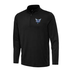 Charlotte Hornets Antigua Reprocess Quarter-Zip Top Black - NBA