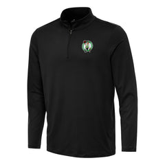 Boston Celtics Antigua Reprocess Quarter-Zip Top Black - NBA