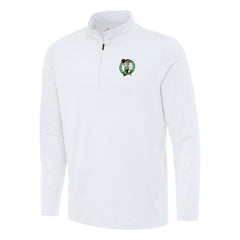 Boston Celtics Antigua Reprocess Quarter-Zip Top White - NBA