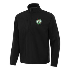 Boston Celtics Antigua Brisk Quarter-Zip Windbreaker Black - NBA