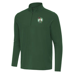 Boston Celtics Antigua Intent Quarter-Zip Top Hunter Green - NBA