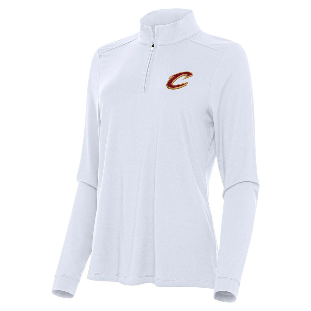 Cleveland Cavaliers Antigua Women's Intent Quarter-Zip Top White - NBA