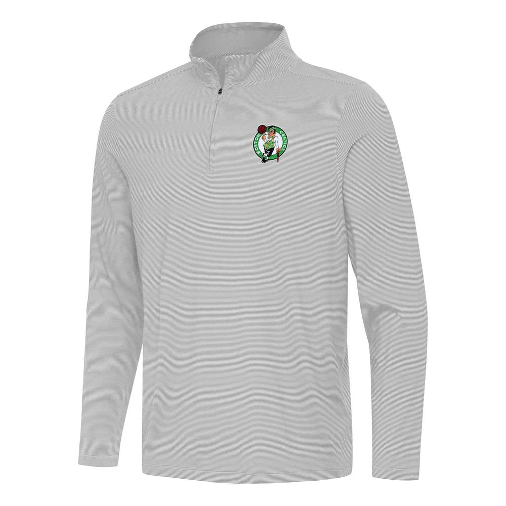 Boston Celtics Antigua Twine Quarter-Zip Top Gray - NBA