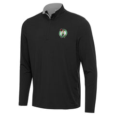 Boston Celtics Antigua Content Quarter-Zip Top Black/Gray - NBA