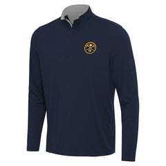 Denver Nuggets Antigua Content Quarter-Zip Top Navy/Gray - NBA