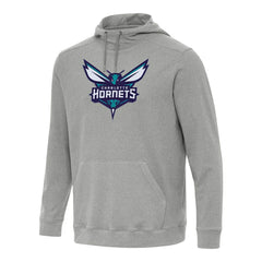 Charlotte Hornets Antigua Cloud Pullover Hoodie Heather Gray - NBA