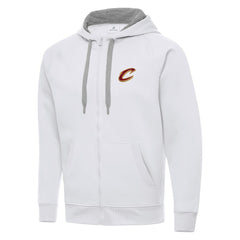 Cleveland Cavaliers Antigua Big & Tall Victory Full-Zip Hoodie Jacket White - NBA