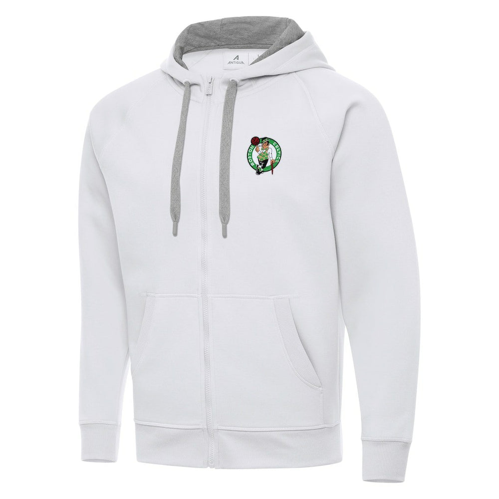 Boston Celtics Antigua Big & Tall Victory Full-Zip Hoodie Jacket White - NBA