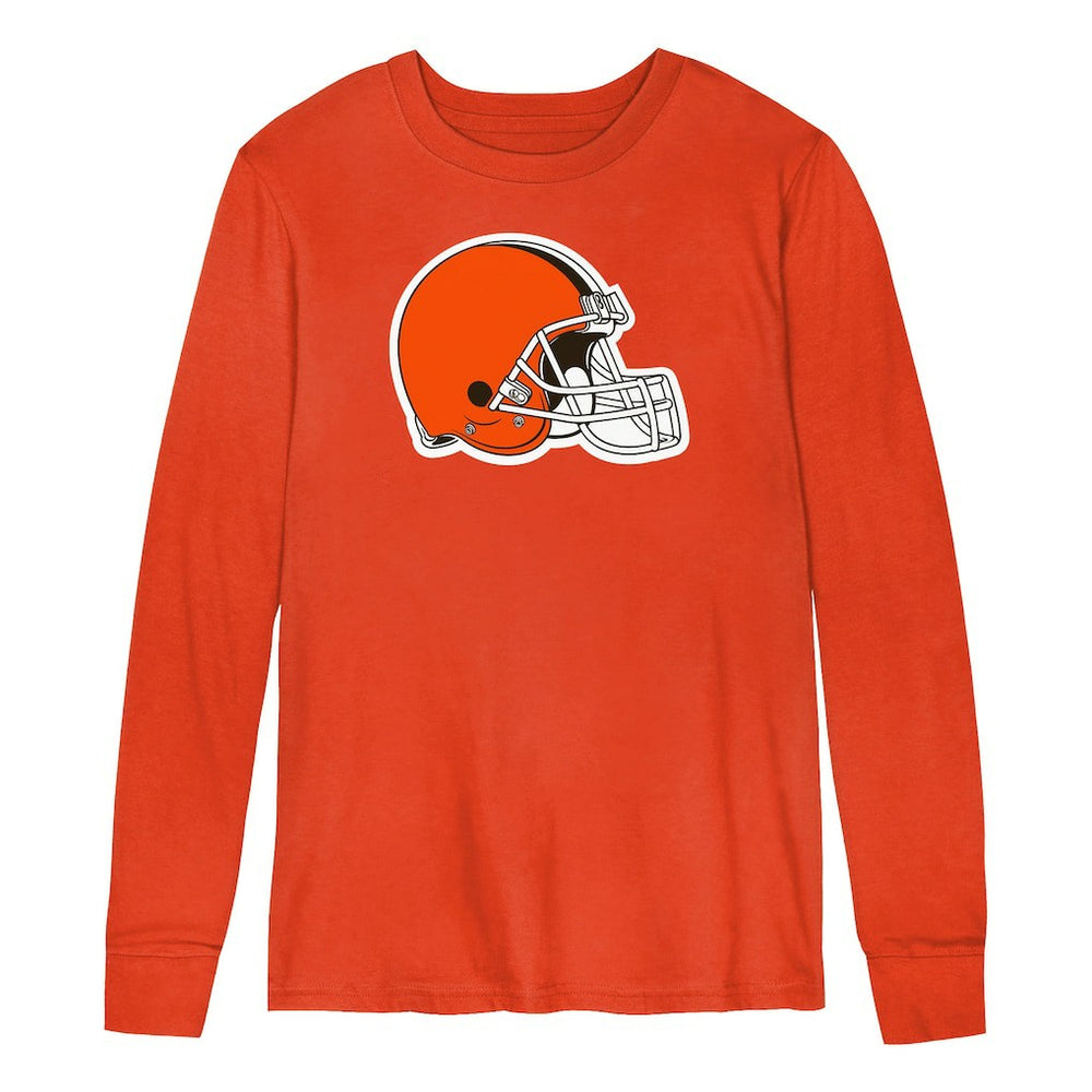 Cleveland Browns Youth Primary Logo Long Sleeve T-Shirt Orange | NFL