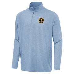 Denver Nuggets Antigua Hunk Quarter-Zip Top Heather Blue - NBA