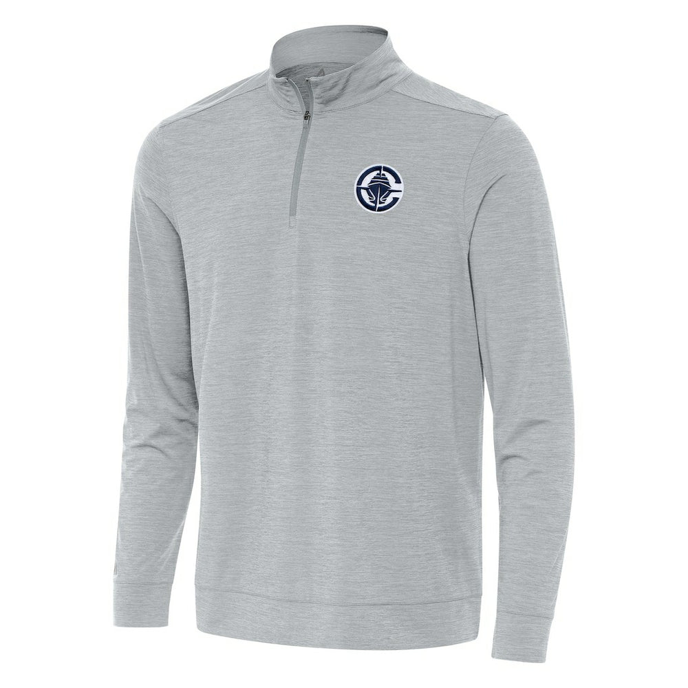 LA Clippers Antigua Bright Quarter-Zip Top Heather Gray - NBA