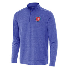 Detroit Pistons Antigua Bright Quarter-Zip Top Heather Royal - NBA