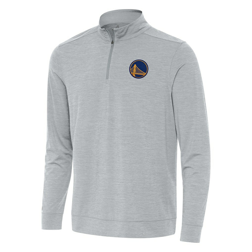 Golden State Warriors Antigua Bright Quarter-Zip Top Heather Gray - NBA