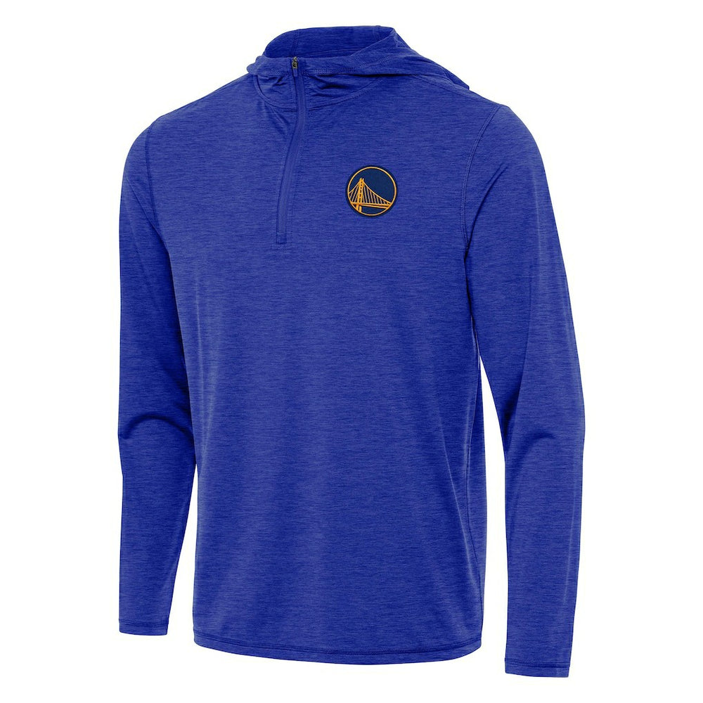 Golden State Warriors Antigua Tidy Quarter-Zip Hoodie Heather Royal - NBA