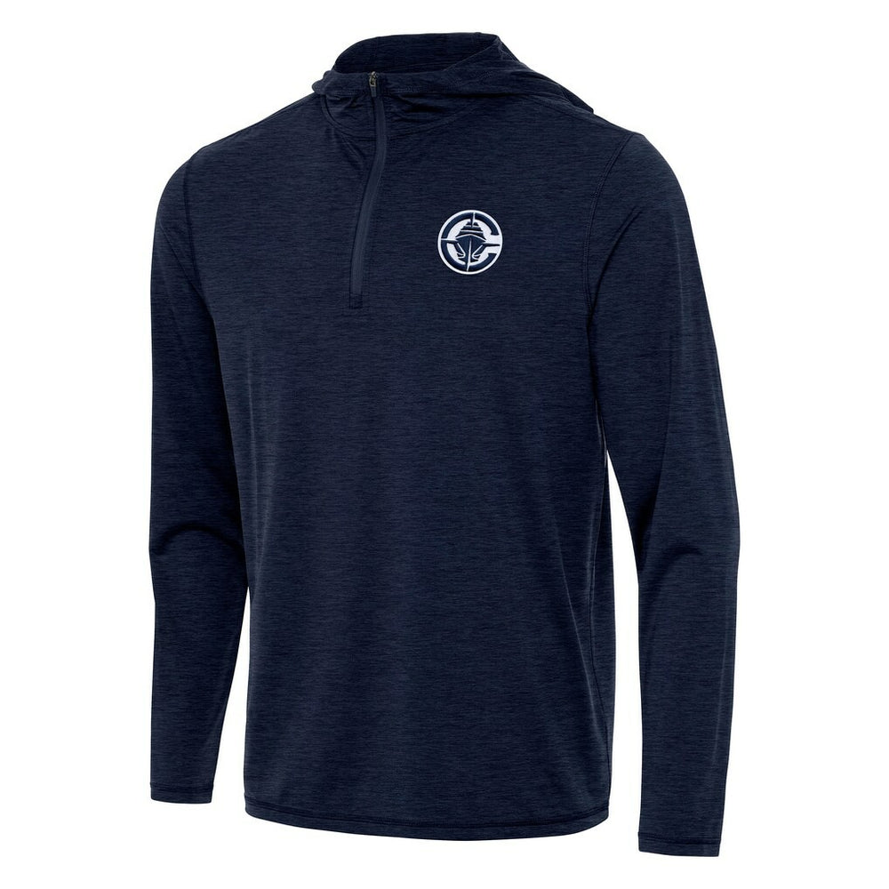 LA Clippers Antigua Tidy Quarter-Zip Hoodie Heather Navy - NBA