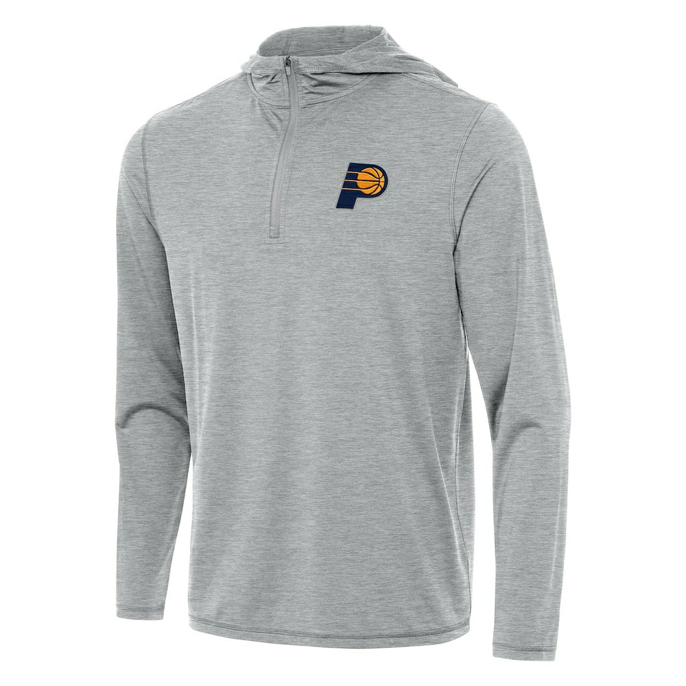 Indiana Pacers Antigua Tidy Quarter-Zip Hoodie Heather Gray - NBA