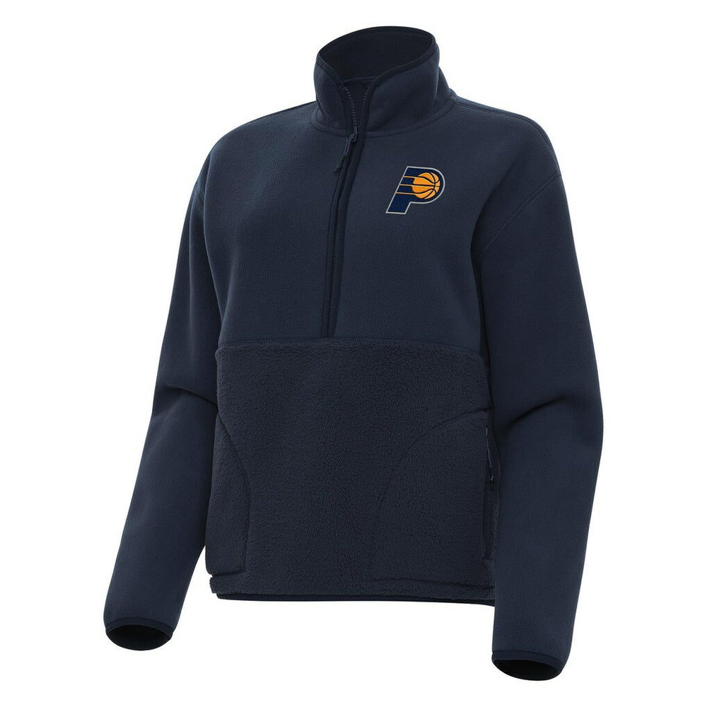 Indiana Pacers Antigua Women's Figure Half-Zip Pullover Sweatshirt Navy - NBA