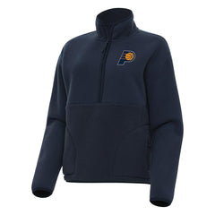 Indiana Pacers Antigua Women's Figure Half-Zip Pullover Sweatshirt Navy - NBA