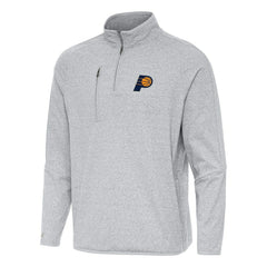 Indiana Pacers Antigua Certain Quarter-Zip Tri-Blend Sweatshirt Heather Gray - NBA