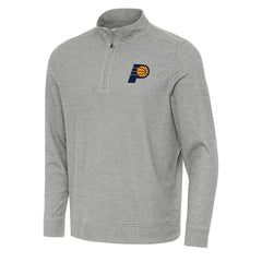 Indiana Pacers Antigua Subtle Quarter-Zip Sweatshirt Heather Gray - NBA