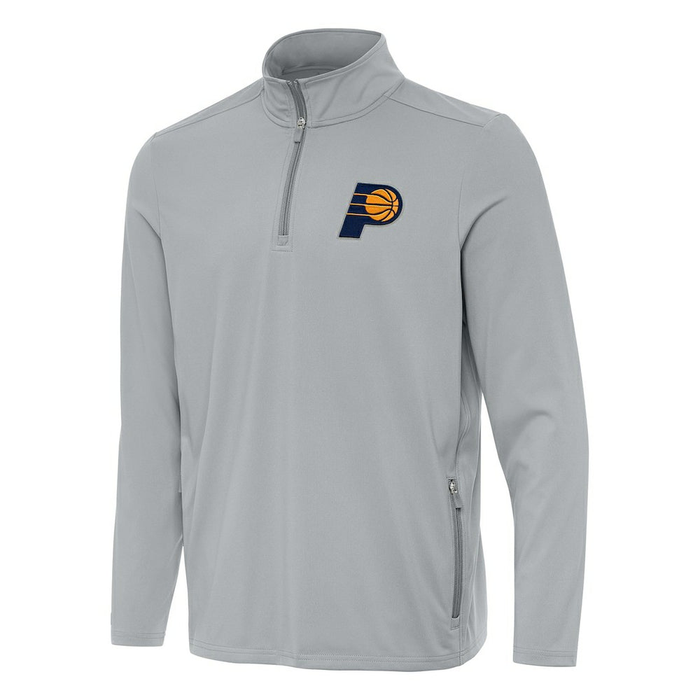 Indiana Pacers Antigua Perilous Quarter-Zip Sweatshirt Gray - NBA