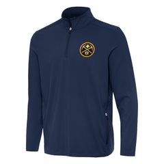 Denver Nuggets Antigua Perilous Quarter-Zip Sweatshirt Navy - NBA