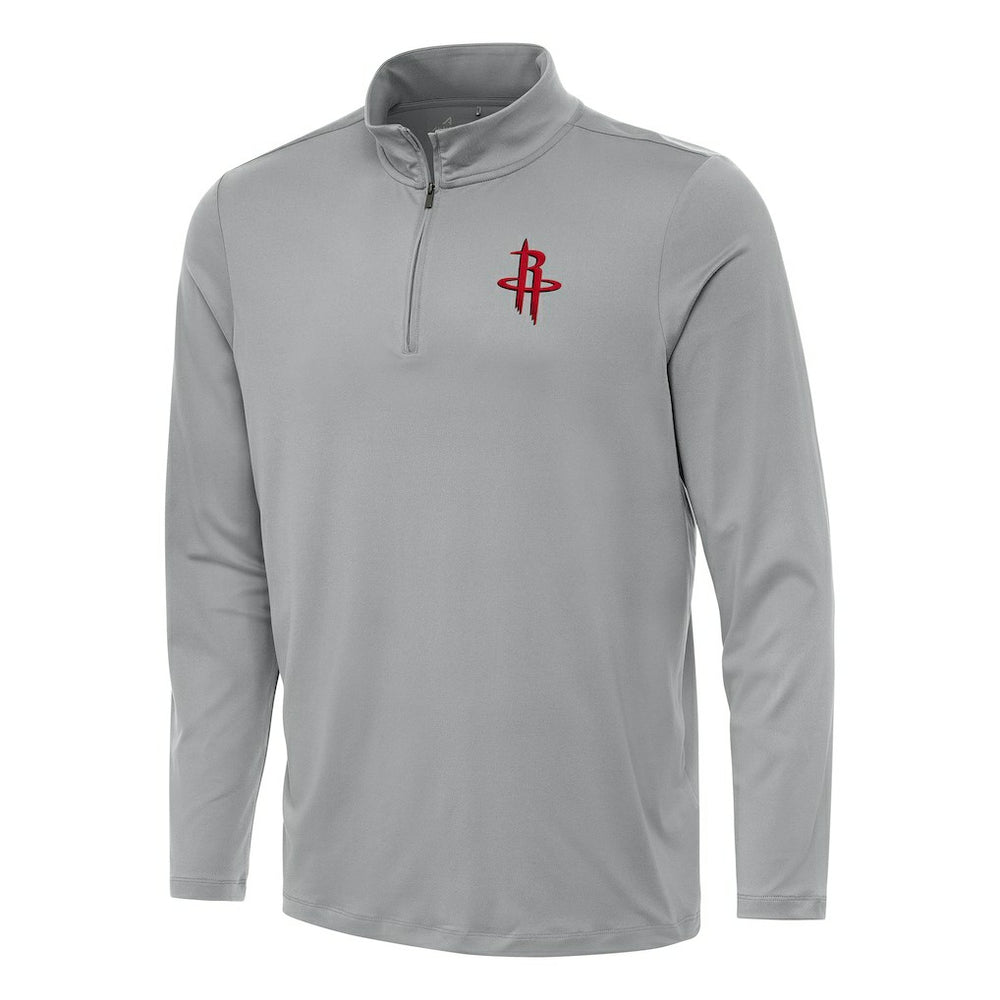 Houston Rockets Antigua Reprocess Quarter-Zip Top Gray - NBA