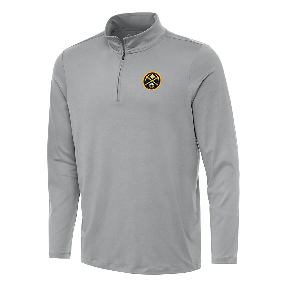 Denver Nuggets Antigua Reprocess Quarter-Zip Top Gray - NBA