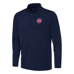 Detroit Pistons Antigua Reprocess Quarter-Zip Top Navy - NBA