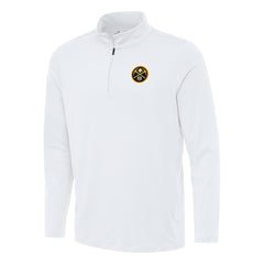 Denver Nuggets Antigua Reprocess Quarter-Zip Top White - NBA