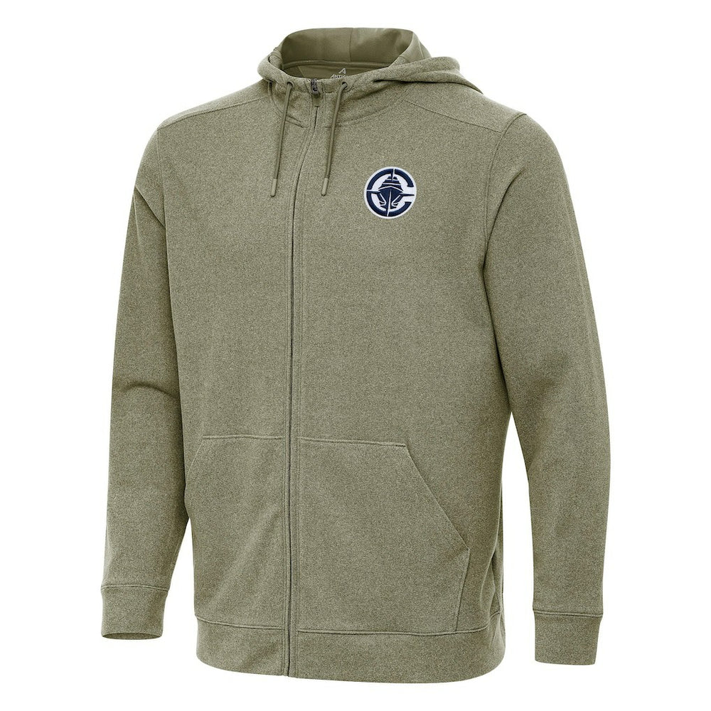 LA Clippers Antigua Effortless Full-Zip Hoodie Jacket Olive - NBA