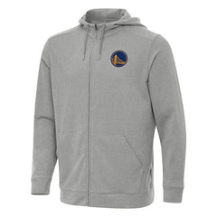 Golden State Warriors Antigua Effortless Full-Zip Hoodie Jacket Heather Gray - NBA