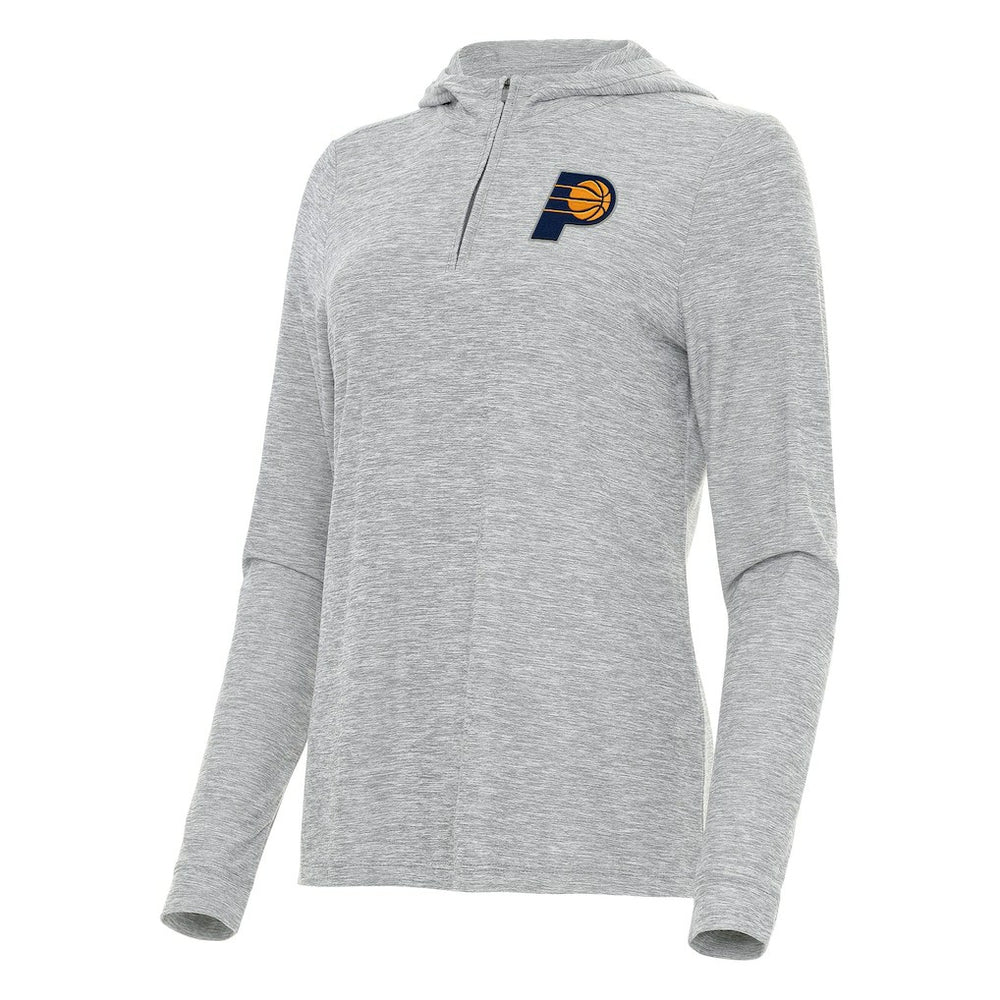 Indiana Pacers Antigua Women's Daybreak Quarter-Zip Hoodie Heather Gray - NBA