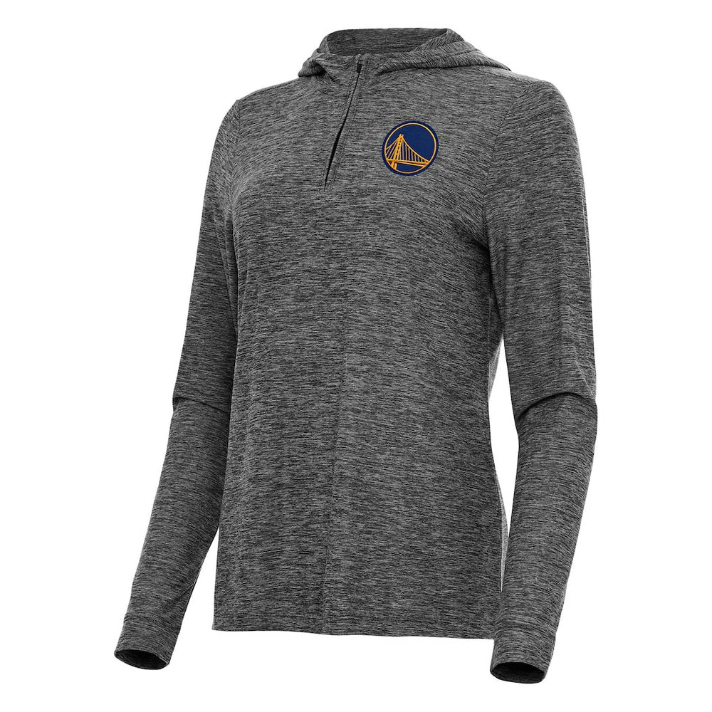 Golden State Warriors Antigua Women's Daybreak Quarter-Zip Hoodie Heather Black - NBA