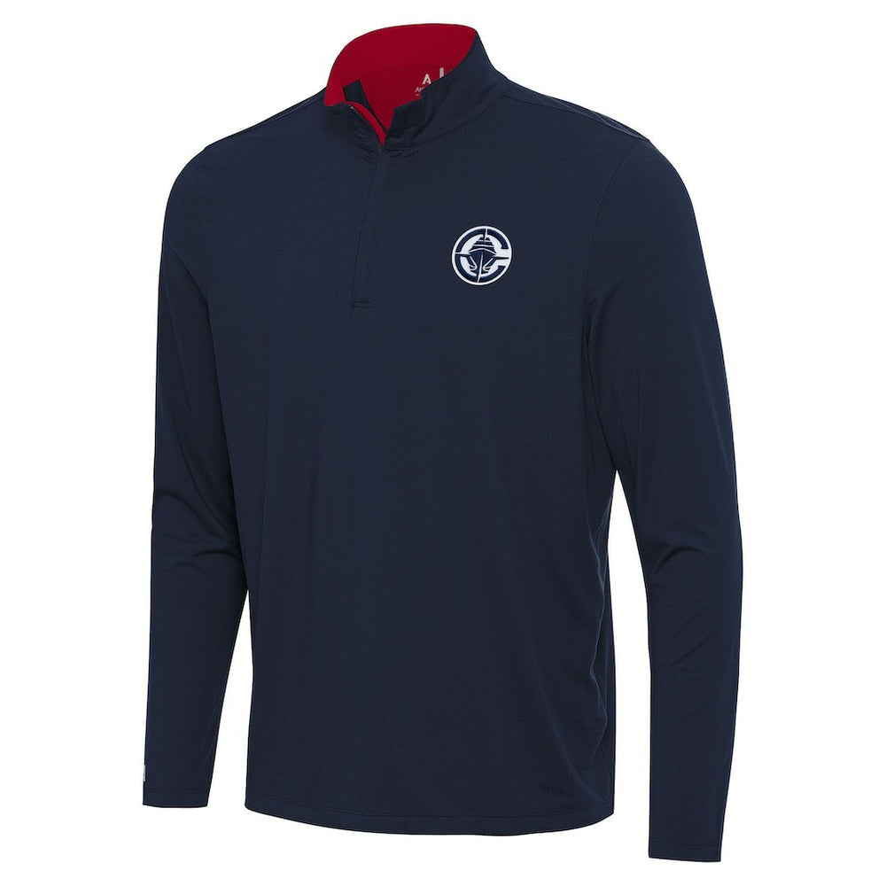 LA Clippers Antigua Content Quarter-Zip Top Navy/Red - NBA