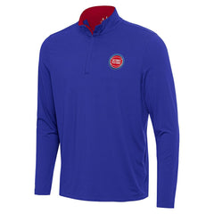 Detroit Pistons Antigua Content Quarter-Zip Top Blue - NBA