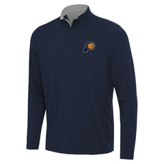 Indiana Pacers Antigua Content Quarter-Zip Top Navy/Gray - NBA