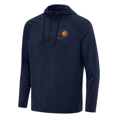 Indiana Pacers Antigua Spikes Raglan Quarter-Zip Hoodie Heather Navy - NBA
