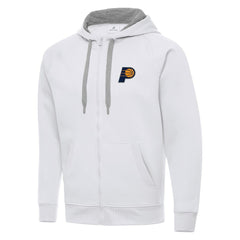 Indiana Pacers Antigua Big & Tall Victory Full-Zip Hoodie Jacket White - NBA